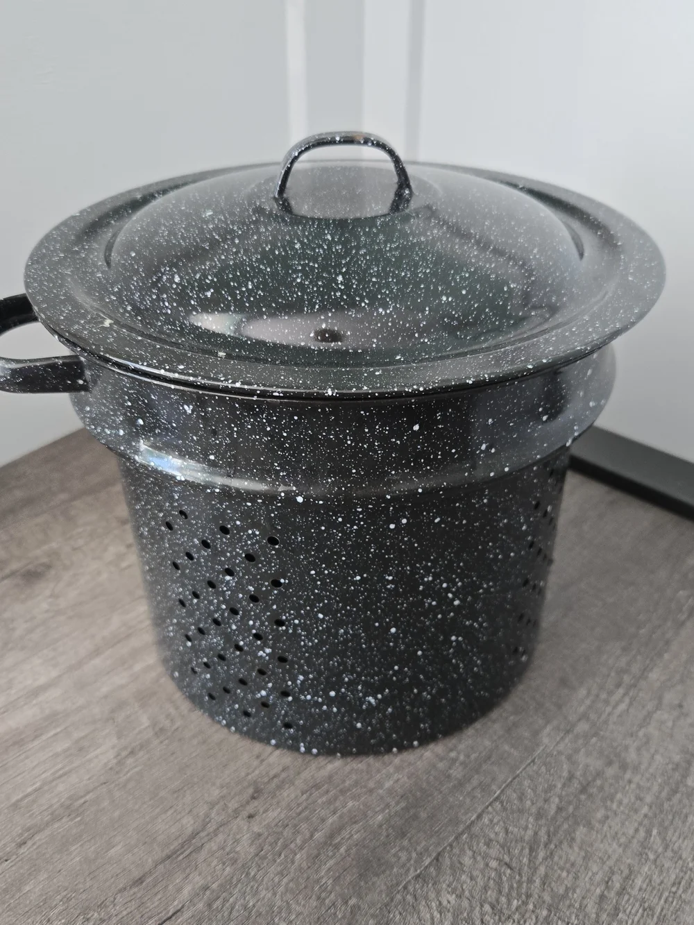 Granite Ware 15.5 Qt 4pc Steamer Stock Pot Strainer Basket Steaming Tray Lid